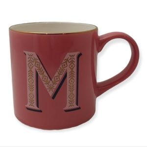 Opalhouse Coffee Mug Cup Stoneware Initial Monogram M Pink